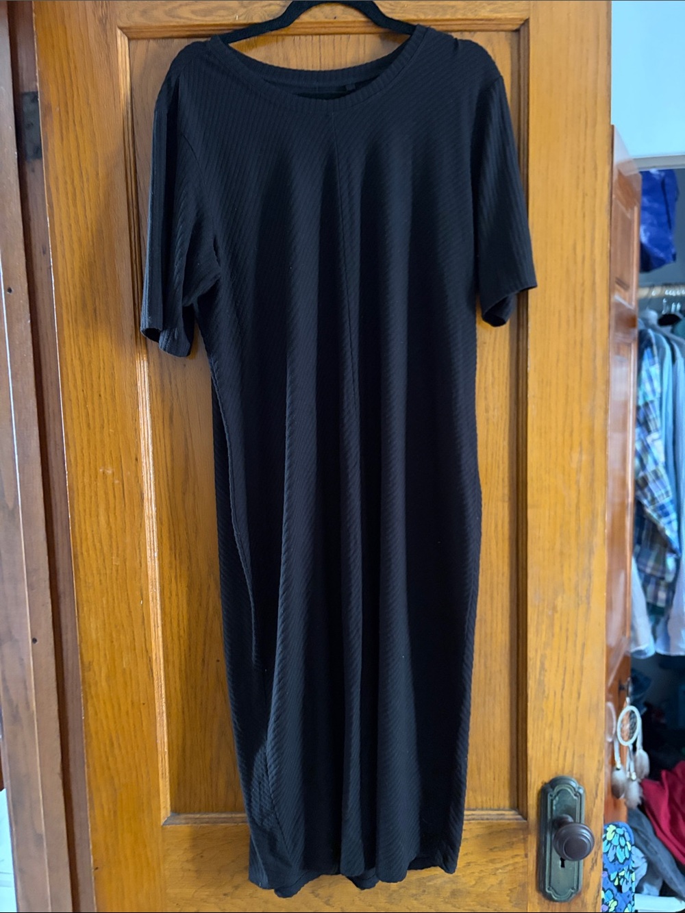 Universal Standard Black Ribbed Dress